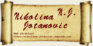 Nikolina Jotanović vizit kartica